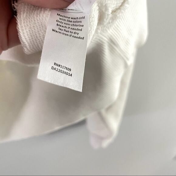 Downeast Basics | Tyler Pullover White Sweatshirt Awaken Adventure Sun Arch Top - Picture 8 of 9